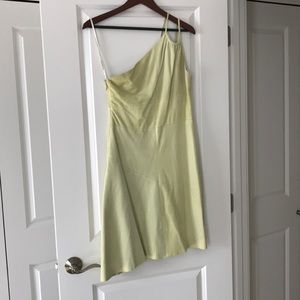 Suede one shoulder dress